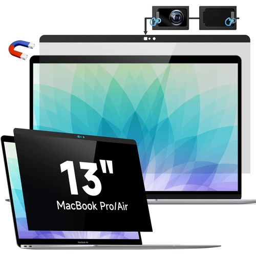 Magnétique Filtre De Confidentialité Compatible Avec Apple Macbook Pro 13 Pouces (2016-2022, M1,M2)&Macbook Air 13 (2018-2021, M1),Amovible Anti-Espion,Lumière Bleue,Filtre Ecran C[POU6262506]