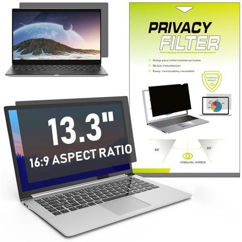 Filtre De Confidentialité Pour Ordinateur Portable 13,3"", Ordinateur Portable Avec Protection De La Vie Privée Et Anti-Reflets, Protection Hd Anti-Rayures Et Amovible, 294 X 166 Mm[POU6262805]