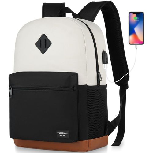 17,3 Pouces Sac À Dos D'École Pour Filles Et Garçons,Sac À Dos Pour Ordinateur Portable Avec Port De Chargement Usb Pour Homme Et Femme,Sac Scolaire Sac Lycée Cartable Collège Saco[POU6262926]