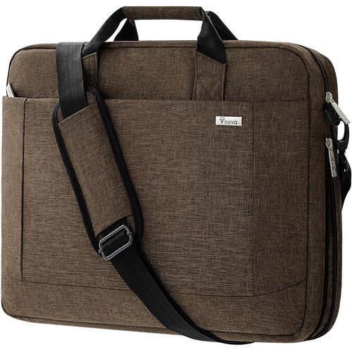 Grande Sacoche Pour Ordinateur Portable De 17"", 17,3"", 17,4"", Extensible, Étanche, Peut Être Placée Sur Une Valise, Compatible Avec Macbook Dell Hp, Marron[POU6263110]