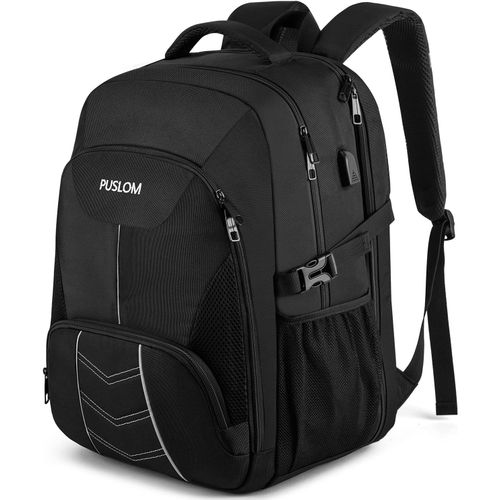 Sac À Dos Homme Grand 55L 18.4 Pouces Antivol Imperméable Avec Chargement Usb Pour Ordinateur Portable Voyage Affaires Loisir Scolaire Collège - Noir[POU6261135]