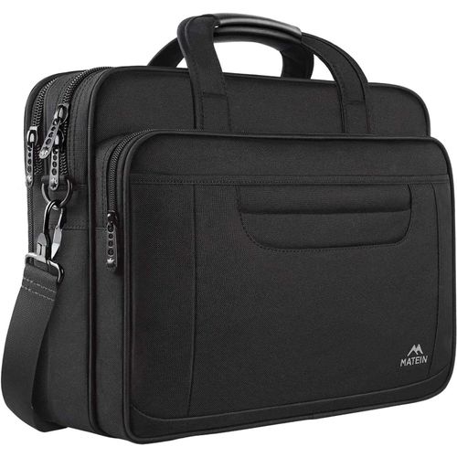 Sac Ordinateur Portable 15.6 Pouces Mallette Multifonctionnel Business Handcase Pour Les Femmes Et Les Hommes, Enduring Nylon Sac À Bandoulière Pour Voyage Tablette/Notebook Noir[POU6261561]