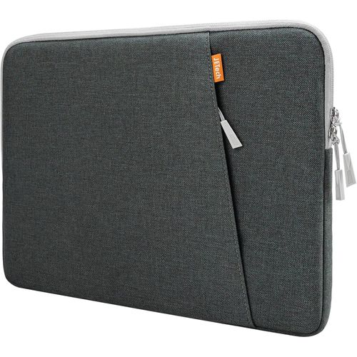 Housse Ordinateur Portable Pour 13-14 Pouces Macbook Air/Pro (M4/M3/M2/M1) 2021-2025, 13-13,6 Pouces Notebook, Étanche Antichoc Pochette Sacoche Avec Poche (Gris Foncé)[POU6260594]