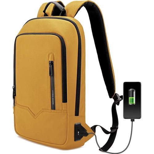 Sacs À Dos Pour Ordinateur Portable 17 Pouces Pc Portable Impermeable Pour Femme Hommme Léger Voyage Affaire Loisir Scolaire (14L Orange)[POU6260985]