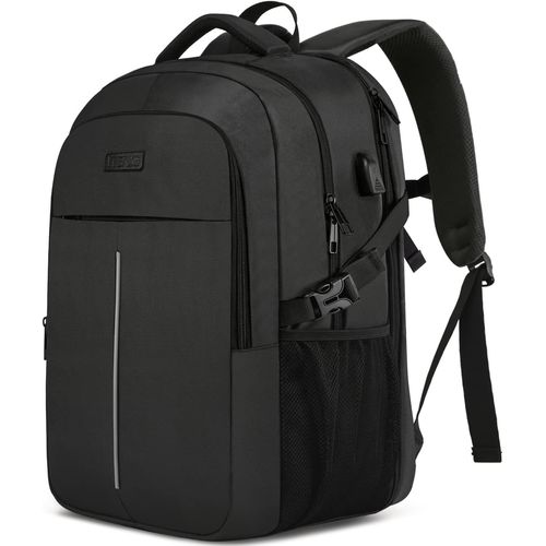 Sac À Dos Ordinateur Portable 18.4 Pouces,55L Sac À Dos De Voyage Grande Homme Femme Antivol Imperméable Avec Usb Charging Port Pc Pour Loisir, Scolaire,Affaire Noir[POU6260118]