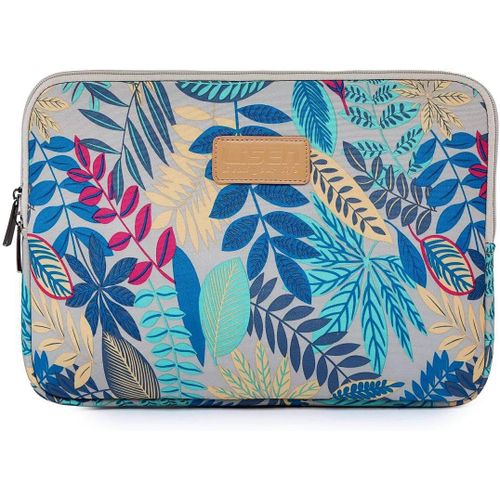 Housse D'Ordinateur Portable Imperméable En Néoprène, Housse D'Ordinateur Portable Housse D'Ordinateur Portable Pour Acer/Asus/Dell/Lenovo/Hp/Samsung (Feuilles Grises, 12 Pouces)[POU6266428]