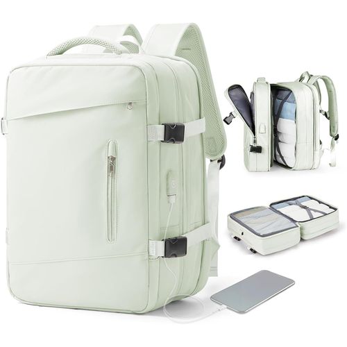 Bagage Cabine Pour Ryanair Sac À Dos Voyage Cabine Avion Femme Homme Sous Siège Bagage À Main Petit Sac À Dos Pour Ordinateur Portable 17 Pouces,Vert[POU6264835]