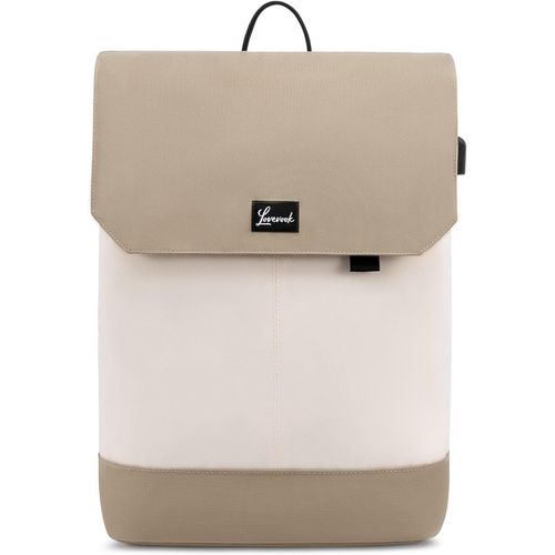Sac À Dos D'Écolier Pour Fille Et Adolescente De 17 Pouces - Avec Port De Charge Usb Et Compartiment Pour Ordinateur Portable - Anti-Vol - Pour Femme - Kaki Beige[POU6264057]