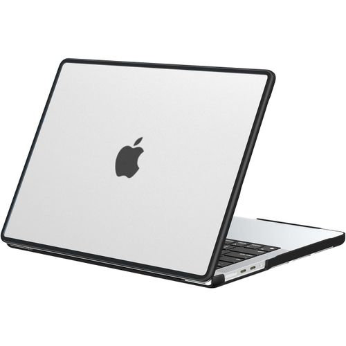 Coque Compatible Avec Macbook Pro 14 Pouces 2024 2023 2021 M4 M3 M2 M1 Pro Max A3112 A3185 A3401 A2992 A2918 A2779 A2442, Cadre En Tpu Anti-Rupture Étui Rigide - (Bord Noir) Transp[POU6264252]