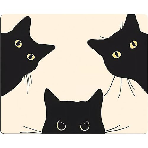 Tapis De Souris Avec Trois Chats - Pour Souris De Bureau Et De Jeu - Petit Accessoire Amusant Pour Ordinateur Portable Et De Bureau[POU6264867]