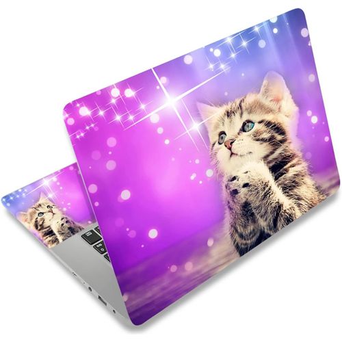 Finest Folia Film De Protection Autocollant En Vinyle Pour Ordinateur Portable 13"", 13,3"", 14"", 15"", 15,4"", 15,6"", 15,6"", Film De Protection Décoratif (Petit Chat)[POU6265101]