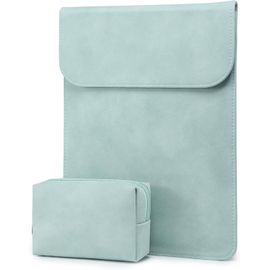 15-16 Pouces Housse Ordinateur Portable Pc Sacoche Pour Macbook Pro 16 M4/M3/M2/M1 2025-2019, Xps 15, Macbook Pro 15 2015-2012, Samsung Galaxy Book Flex 15, Avec Petit Sac, Vert Me[POU6263281]