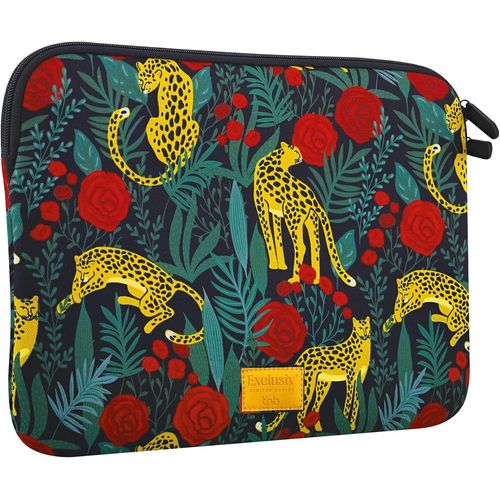 Pochette Ordinateur En Plastique Recyclé Rpet, Compatible Macbook Air 13 Pouces Et Pc 14-15 Pouces, Housse Ordinateur 14 Pouces Antichoc, Design Bleu Durable - Modèle Savannah[POU6264080]