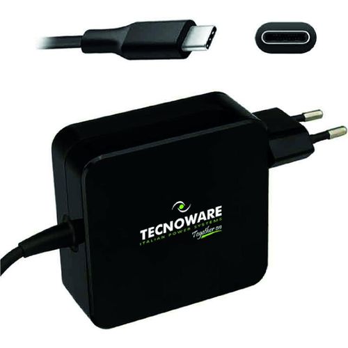 Tecnoware Alimentation Universelle Usb-C De 65 W - Chargeur Compatible Avec Tous Les Ordinateurs Portables Dotés D'Un Port Usb-C (Macbook Pro/Air, Asus, Samsung, Huawei) - Longueur[POU6265321]