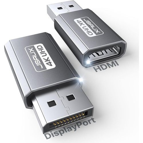 4K Adaptateurs Displayport Vers Hdmi Paquet De 2 (1440P 60Hz, 1080P 120Hz) Durable Convertisseur Dp Mâle Vers Hdmi Femelle Pour Tv, Thinkpad, Hdtv, Moniteur, Projecteurs, Ordinateu[POU6264740]