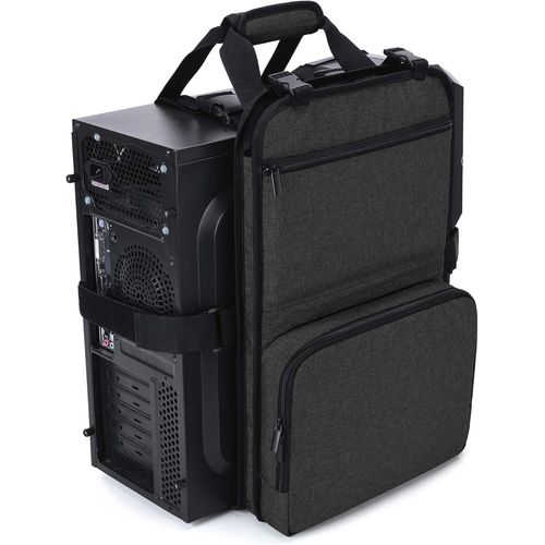 Sac D'Ordinateur De Bureau, Sac Porter D'Ordinateur Tour Gamer Transport Avec Poches Pour Clavier, Souris Et Accessoirs, Idéal Pour Rangement D'Ordinateur De Bureau En Activité, Vo[POU6263522]