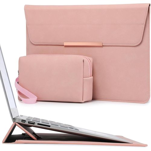 15-16 Pouces Housse Ordinateur Portable Avec Stand Pour Macbook Pro 16 M4/M3/M2/M1 Pro/Max 2025-2019, Macbook Pro 15 2025-2012, Samsung Galaxy Book Flex/Pro 15, Xps 15, Rose(Smiley[POU6266366]