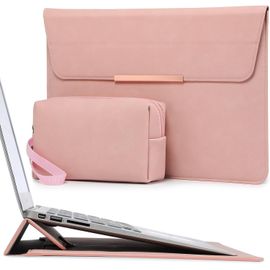 15-16 Pouces Housse Ordinateur Portable Avec Stand Pour Macbook Pro 16 M4/M3/M2/M1 Pro/Max 2025-2019, Macbook Pro 15 2025-2012, Samsung Galaxy Book Flex/Pro 15, Xps 15, Rose(Smiley[POU6266366]