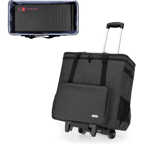 Sacoche À Roulettes Pour Tour D'Ordinateur, Sac De Voyage Avec Chariot Détachable Pour Le Boîtier, Clavier, Souris, Et Autres Accessoires, Noir (Sac Seulement, Brevet En Instance)[POU6263527]