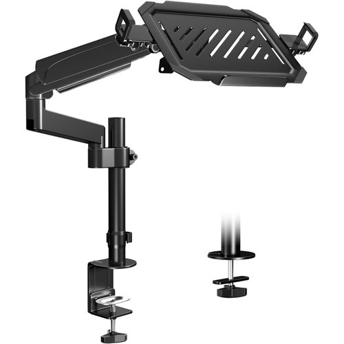 Bras Pour Moniteur Avec Support Pour Ordinateur Portable Pour Écran Lcd Led De 17 À 32 Pouces Et Ordinateur Portable Jusqu'À 17 Pouces, Réglage En Hauteur De 55,5 Cm (Tige De 30,8 [POU6265414]