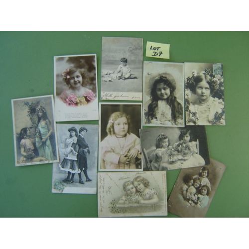 Lot D7 // 10 Cartes Postales Anciennes *1905 /1916 " Enfants & Jeunes Filles"