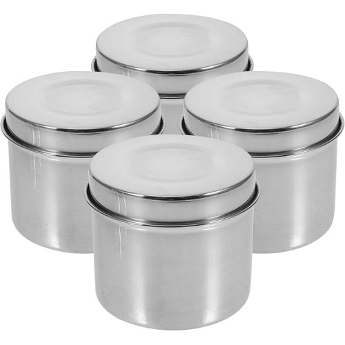Kgabery-4 Pièces Boîtes Alimentaires Boite Alimentaire Récipients Alimentaires Avec Couvercles Contenants Hermétiques Contenants Alimentaires Acier Inoxydable Bol De Rangement