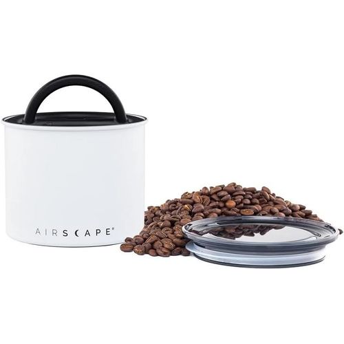 KGABERY-Airscape Boite Conservatrice En Inox|Hermétique|Couvercle En Verre|Blanc Mat|Volume 0,9L-Contenance 250 G |