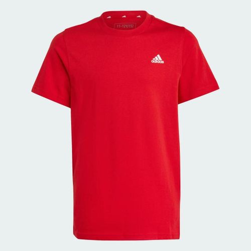 T-Shirt Coton Essentials Small Logo Adidas - Better Scarlet / White - 11-12a