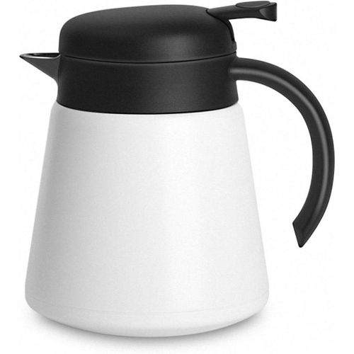Kgabery-800ml Carafe Thermique En Acier Inoxydable,Rétention Chaude Froide 12h (Blanc)