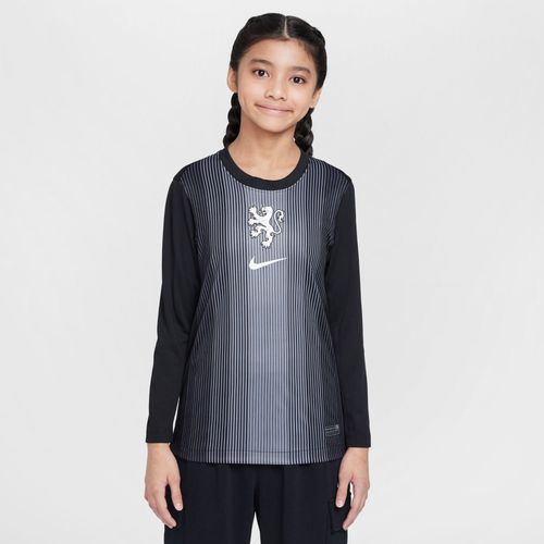 Maillot De Foot À Manches Longues Replica Nike Dri-Fit Pays-Bas 2025/26 Stadium Gardien De But Pour Ado - Noir