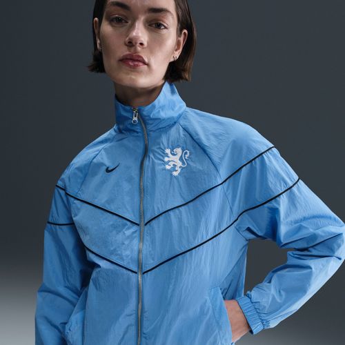 Veste Tissée Anti-Uv Nike Football Pays-Bas Windrunner Pour Femme - Bleu
