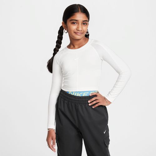 Haut Court À Manches Longues Nike Sportswear Pour Fille - Blanc
