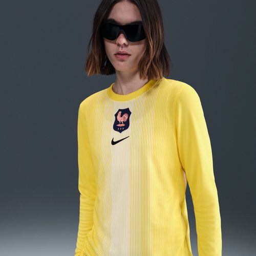 Maillot De Foot À Manches Longues Replica Nike Dri-Fit Fff 2025/26 Stadium Gardien De But Pour Femme - Jaune
