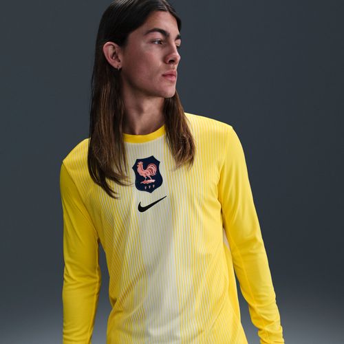 Maillot De Foot À Manches Longues Replica Nike Dri-Fit Fff 2025/26 Stadium Gardien De But Pour Homme - Jaune