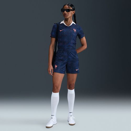 Short De Foot Replica Nike Dri-Fit Fff 2025/26 Stadium Domicile Pour Femme - Bleu