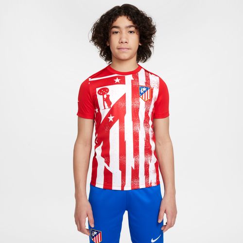 Haut De Foot D'avant-Match À Manches Courtes Nike Dri-Fit Atlético Madrid Academy Pro Domicile Pour Ado - Rouge