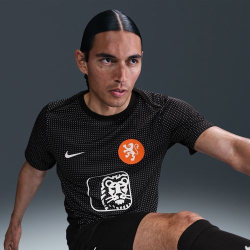 Haut De Foot À Manches Courtes D'avant-Match Nike Dri-Fit Pays-Bas Academy Pro Pour Homme - Noir
