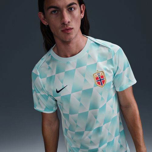 Haut De Foot D'avant-Match À Manches Courtes Nike Dri-Fit Norvège Academy Pro Pour Homme - Bleu