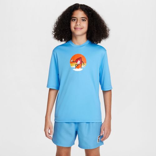 Haut À Manches Courtes Dri-Fit Nike Swim Hydroguard Pour Ado (Garçon) - Bleu