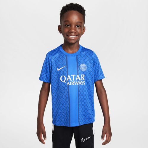 Haut De Foot D'avant-Match À Manches Courtes Jordan Dri-Fit Paris Saint-Germain Academy Pro Domicile Pour Enfant - Bleu