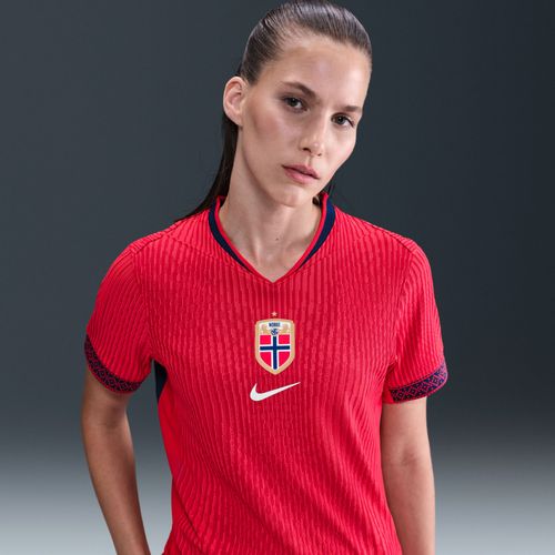 Maillot De Foot Authentic Nike Dri-Fit Adv Norvège 2025 Match Domicile (Équipe Féminine) Pour Femme - Rouge