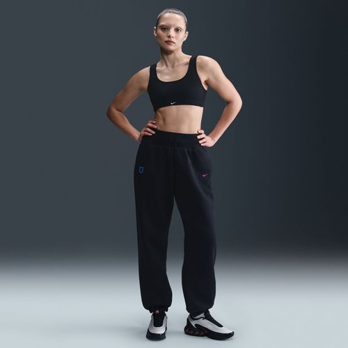 Pantalon Oversize À Taille Haute Nike Football Angleterre Phoenix Fleece Pour Femme - Noir