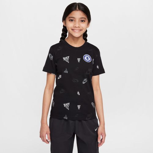 T-Shirt Imprimé Nike Football Chelsea Fc Pour Ado - Noir