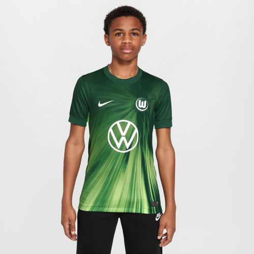 Haut De Foot À Manches Courtes Replica Nike Dri-Fit Vfl Wolfsburg 2025/2026 Stadium Domicile Pour Ado - Vert