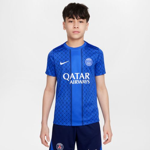 Haut De Foot À Manches Courtes D'avant-Match Nike Dri-Fit Paris Saint-Germain Academy Pro Domicile Pour Ado - Bleu