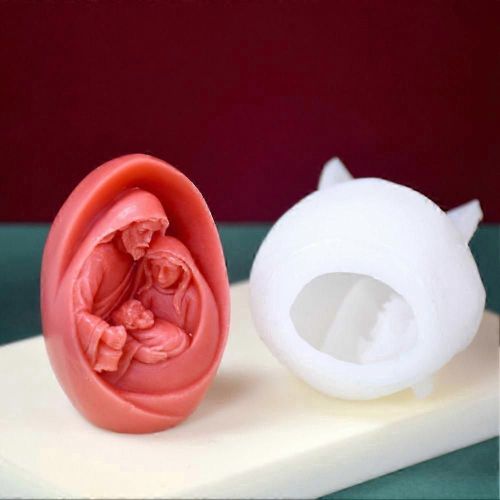 Famille Bougie Moule Jésus Figurine Silicone Moule Fait Main 3d Cadeau Noël Décoration De La Maison Bricolage Moule