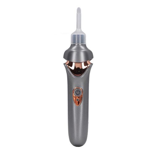 Aspirateur d'oreille électrique avec LED Light Soft Tip USB Charging Ear Wax Removal Tool pour enfants adultes noir
