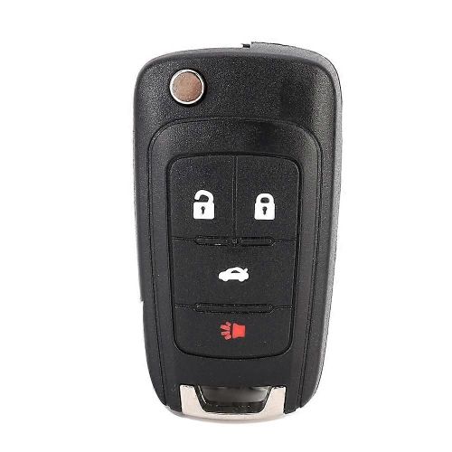 Voiture 4 Bouton Flip Télécommande Porte-Clés Cas Coquille Couverture Noir Remplacement Fit Pour Chevrolet
