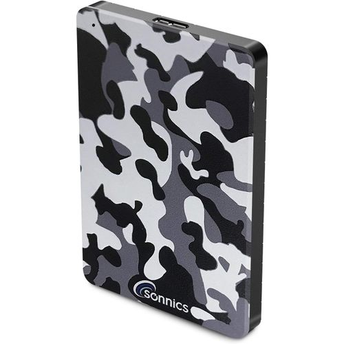 Clicksell-1 To Camouflage Gris Disque Dur Externe Portable Usb 3.0 Super Rapide Vitesse De Transfert Pour Une Utilisation Avec Un Pc Windows, Mac, Xbox One Et Ps4