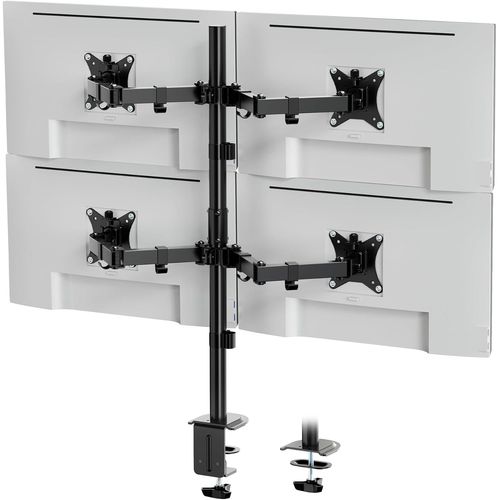 CLICKSELL-VonHaus Support de Moniteur Quadruple pour Écrans de 13 à 32"" - Support Moniteur PC Quadruple - Support de Bureau pour 4 Écrans, Bras Rotatifs et Pivotants, VESA 75 x 75 mm et 100 x 100 mm